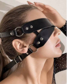 Шкіряна  BDSM повʼязка на очі 