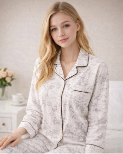 Трендова муслінова піжама у стилі Dior 100% бавовна