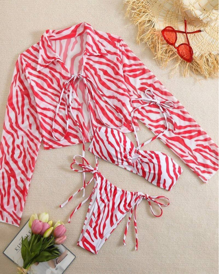 Роздільний купальник з рубашкою-тунікою "Zebra Kiss"